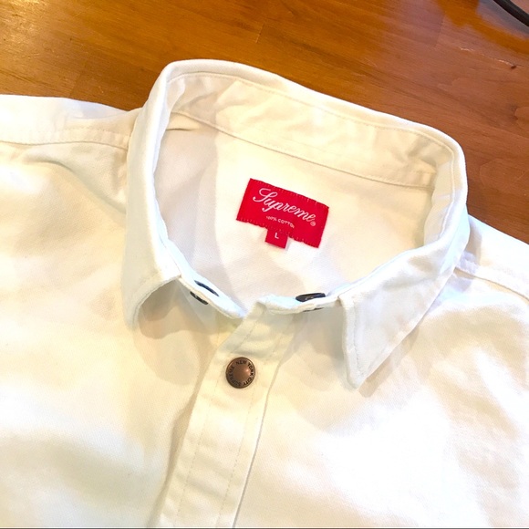 SUPREME Logo Tape Workshirt - Picture 2 of 10
